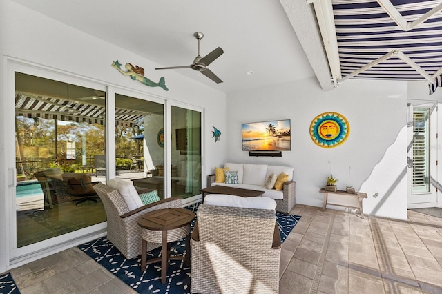 view of patio / terrace featuring an outdoor living space