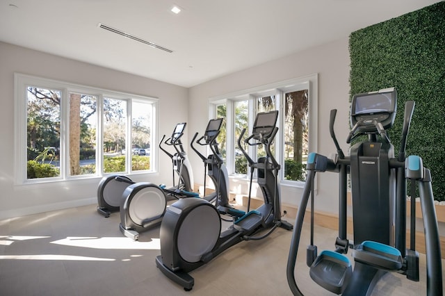 view of exercise room