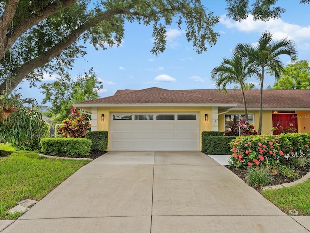 ranch-style house with a garage