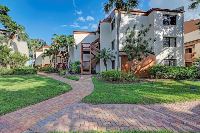 exterior space featuring a front lawn