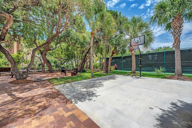 view of patio / terrace with basketball court