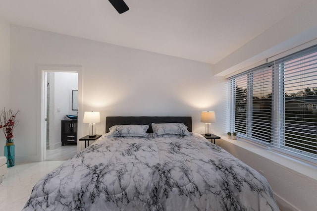 bedroom with ceiling fan