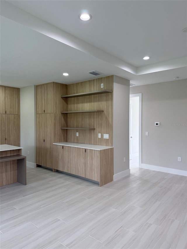 kitchen featuring light wood-type flooring