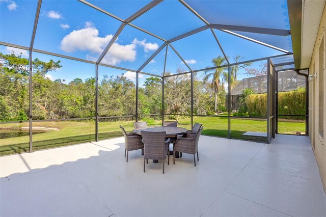 17113 1st Dr E, Bradenton, FL 34212 - view of patio / terrace with a lanai