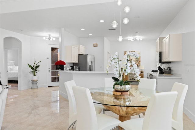 view of dining room