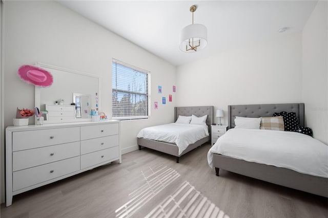 bedroom featuring light hardwood / wood-style flooring