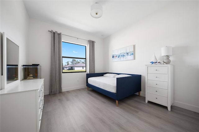 bedroom featuring light hardwood / wood-style floors