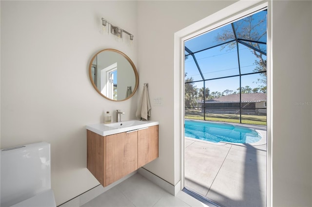 bathroom with vanity