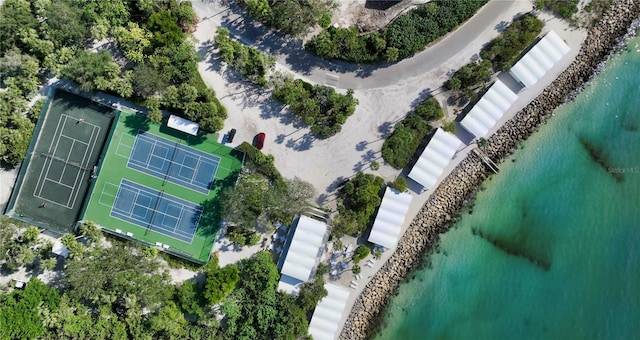 1249 S Basin Ln, Sarasota, FL 34242 - aerial overview of property's location with a large body of water