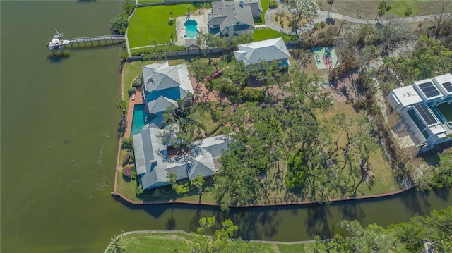 1249 S Basin Ln, Sarasota, FL 34242 - aerial view of a nearby body of water and a pool