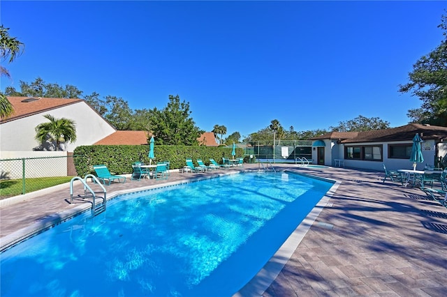 view of pool with a patio