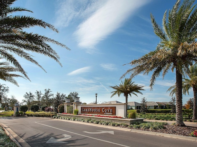 view of community sign