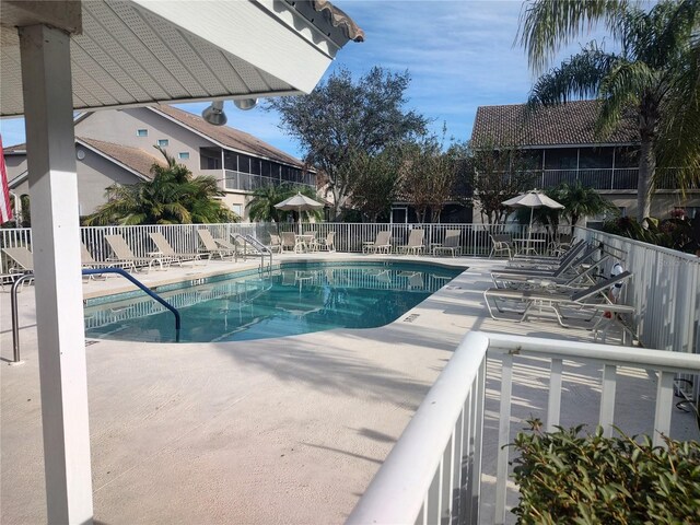 view of pool with a patio