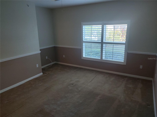 spare room featuring carpet flooring