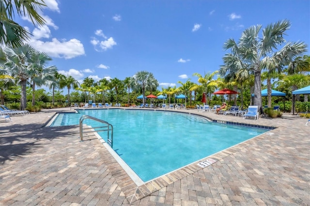 view of pool with a patio area