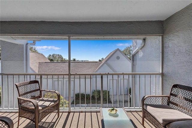 view of sunroom