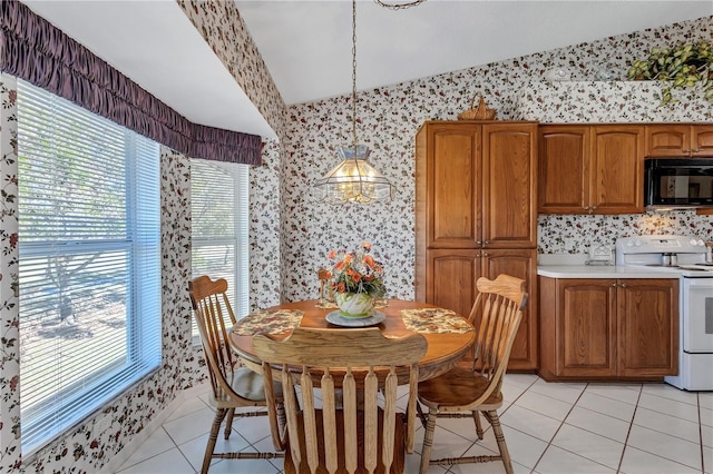 view of tiled dining room