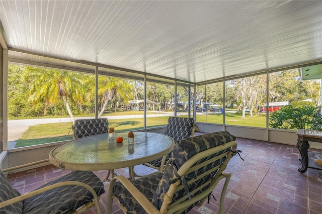 sunroom with plenty of natural light