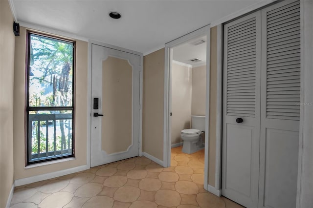 interior space with toilet