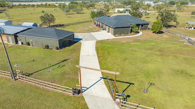 drone / aerial view featuring a rural view