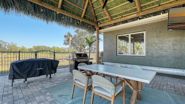 view of patio with grilling area