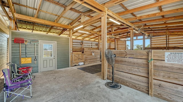 view of horse barn