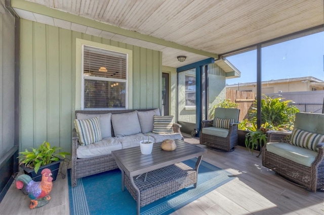 sunroom with a wealth of natural light