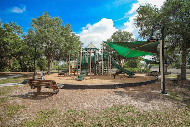 view of jungle gym