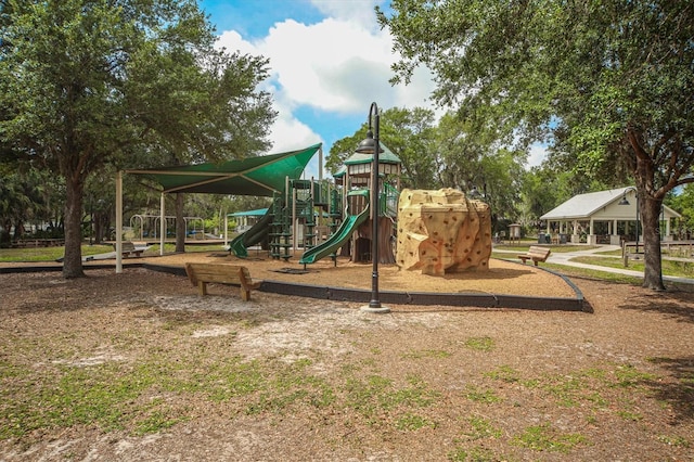 view of jungle gym