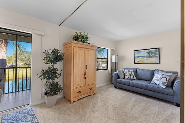 view of carpeted living room