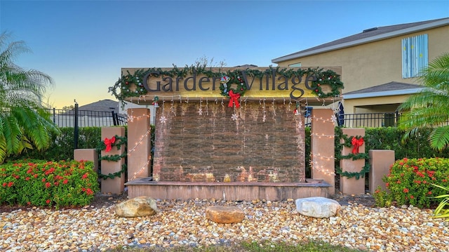 view of community sign