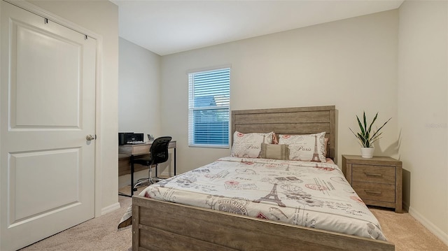 view of carpeted bedroom