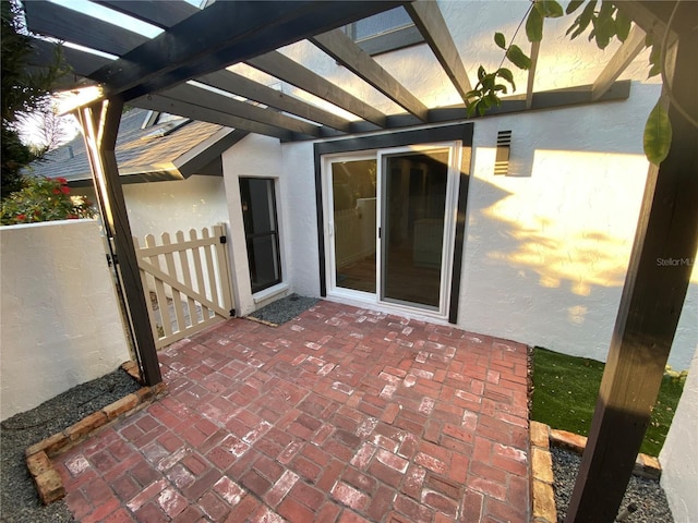 view of patio / terrace with a pergola