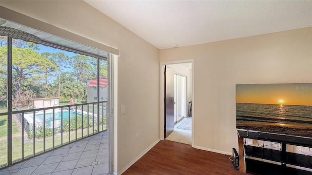 interior space featuring hardwood / wood-style flooring