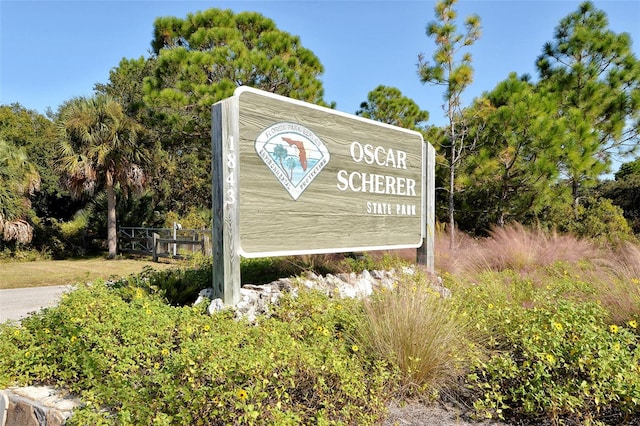 view of community sign