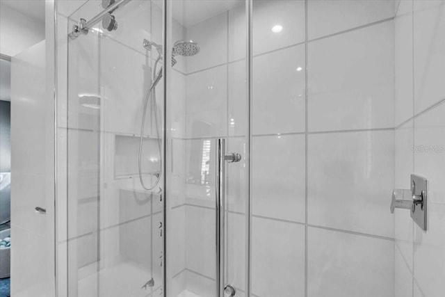 bathroom featuring walk in shower