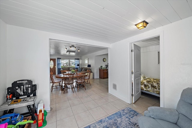 view of tiled dining room