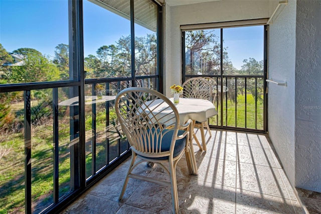 view of sunroom