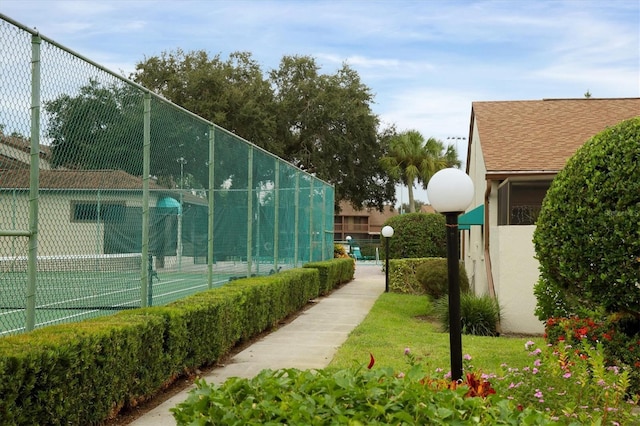 view of tennis court