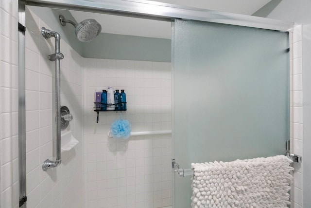 bathroom featuring walk in shower