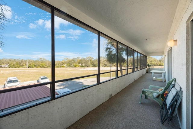 view of sunroom