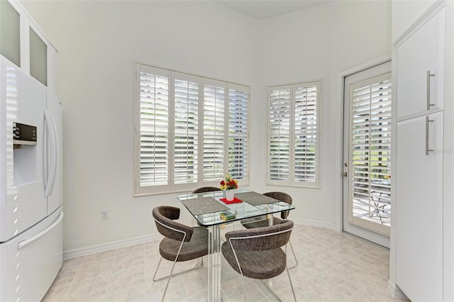 view of tiled dining area