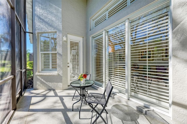 view of sunroom