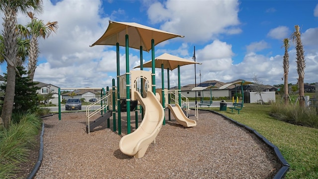 view of jungle gym