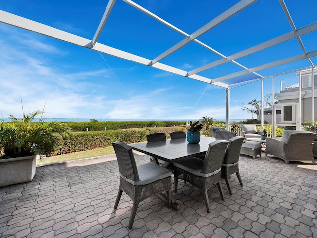 view of patio featuring outdoor lounge area