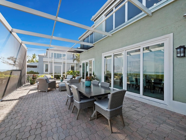 view of sunroom