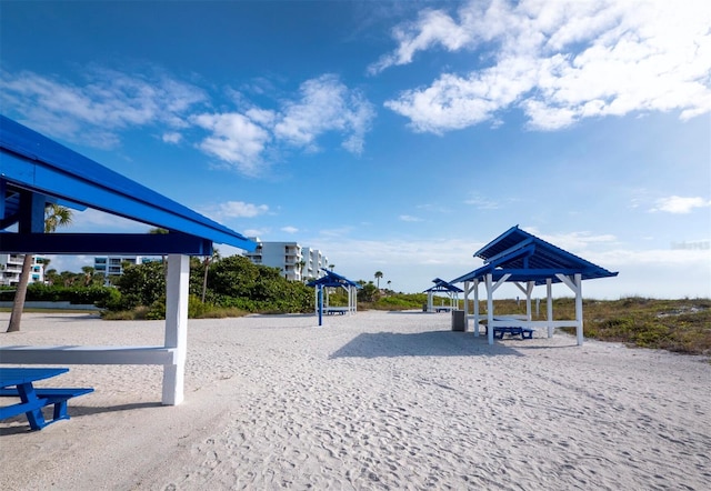 view of community with a gazebo