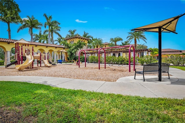 view of jungle gym