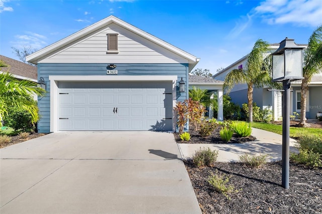 view of front facade with a garage