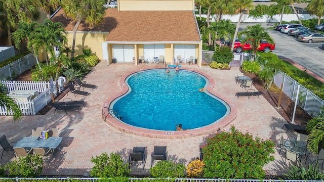 view of pool with a patio area